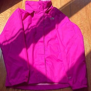 New pink north face wind proof and waterproof jacket